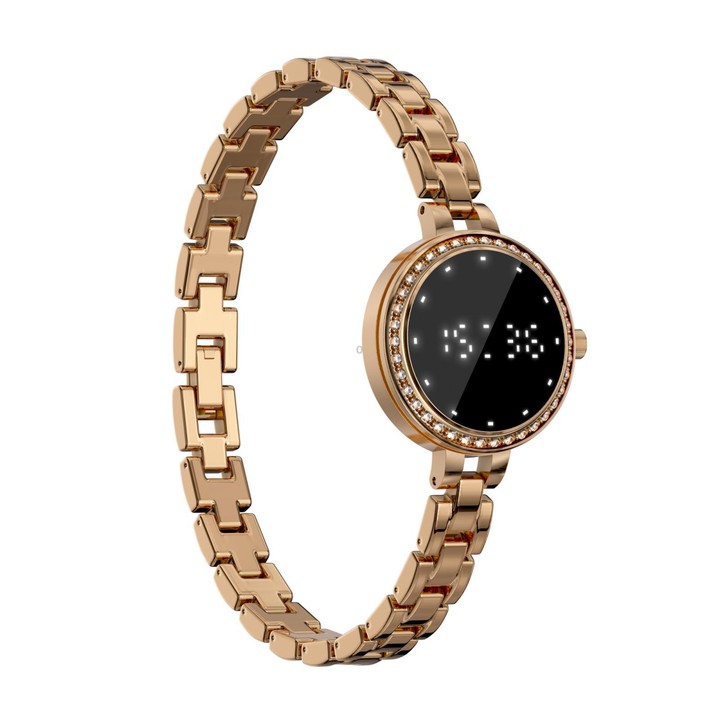 L6 Smart Watch Fashion Bracelet, Support Health Monitoring / Raise To Wake Screen(Rose Gold)