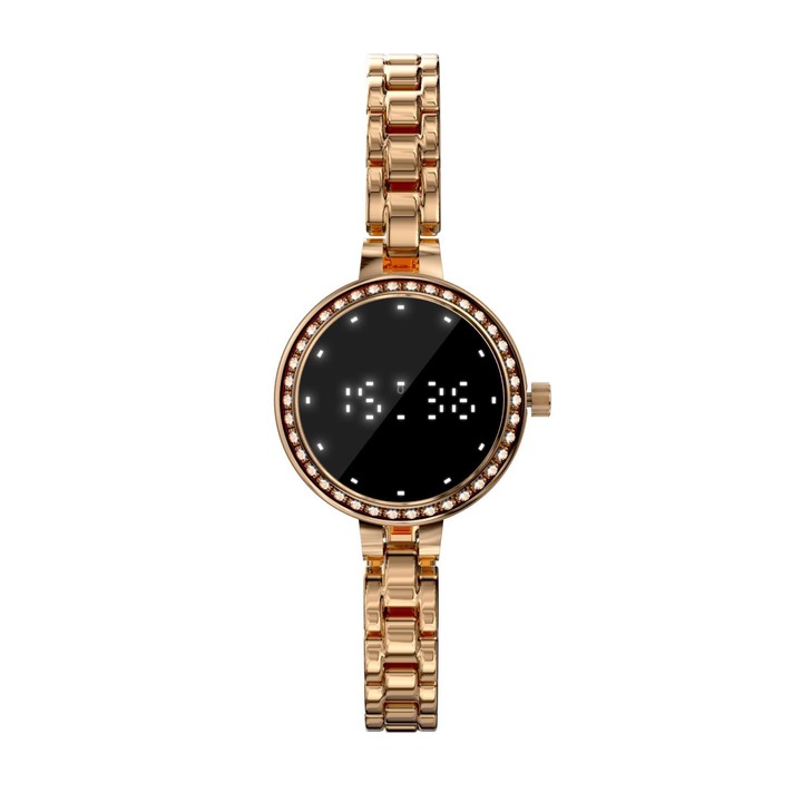 L6 Smart Watch Fashion Bracelet, Support Health Monitoring / Raise To Wake Screen(Rose Gold)