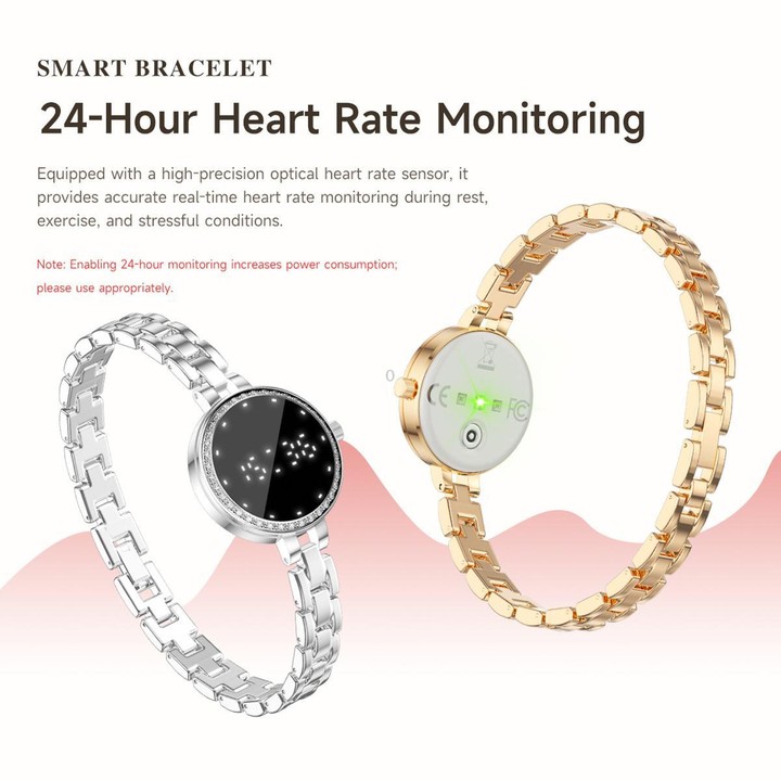 L6 Smart Watch Fashion Bracelet, Support Health Monitoring / Raise To Wake Screen(Silver)
