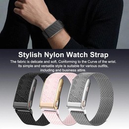 KR96 Pro Screenless Smart Bracelet Nylon Strap, Support Health Monitoring / Multiple Sports Modes(Black)