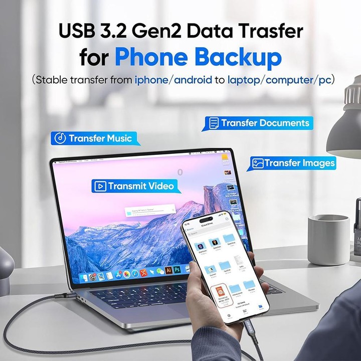 ENKAY ENK-CB188 USB 3.2 to Type-C 60W Fast Charging Cable 10Gbps Super Speed Data Transfer, Length:0.5m
