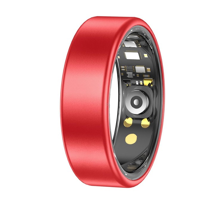 R88 Smart Ring Fitness Tracker, Supports Health Monitoring / Camera Control, Ring Size:Size 7(Red)