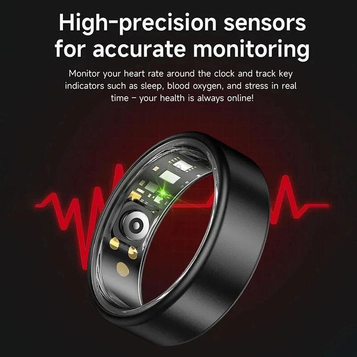 R88 Smart Ring Fitness Tracker, Supports Health Monitoring / Camera Control, Ring Size:Size 13(Pink)