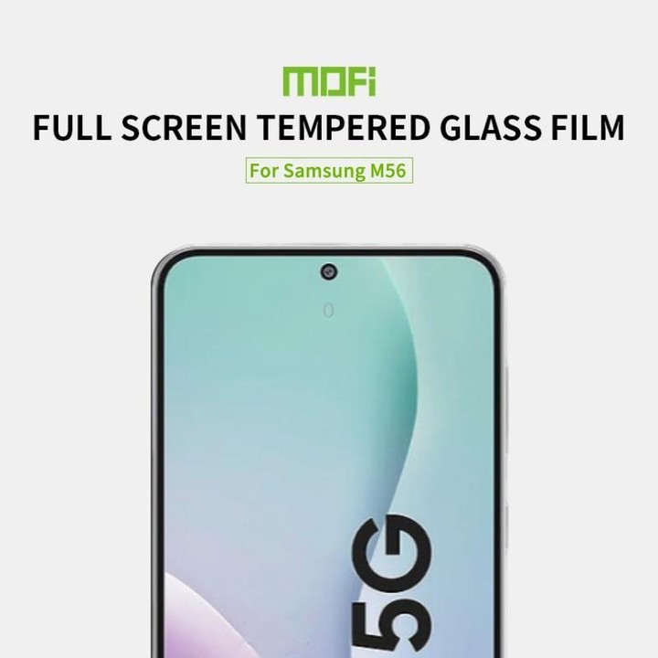 For Galaxy M56 5G MOFI 9H 2.5D Full Screen Tempered Glass Film(Black)