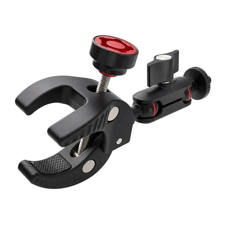 U073 70mm Anti-Theft 3-Prong Camera Clamp 1/4 Screw Universal Rotate Holder