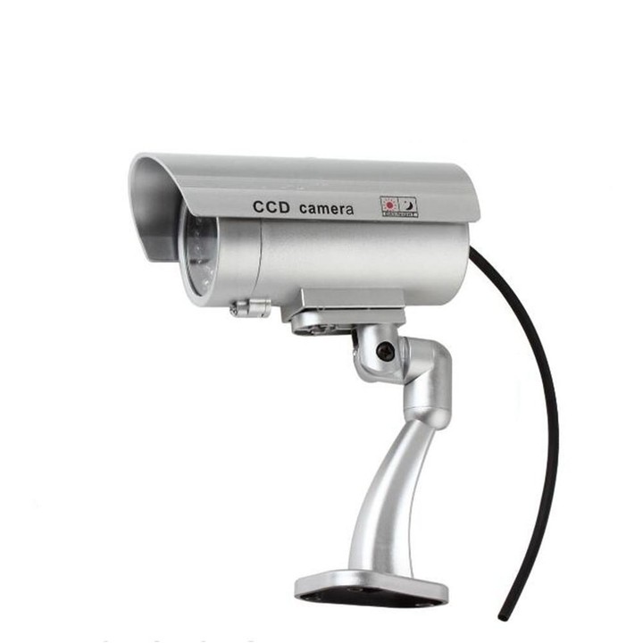 IP66 Waterproof Dummy CCTV Camera With Flashing LED For Realistic Looking for Security Alarm(black)