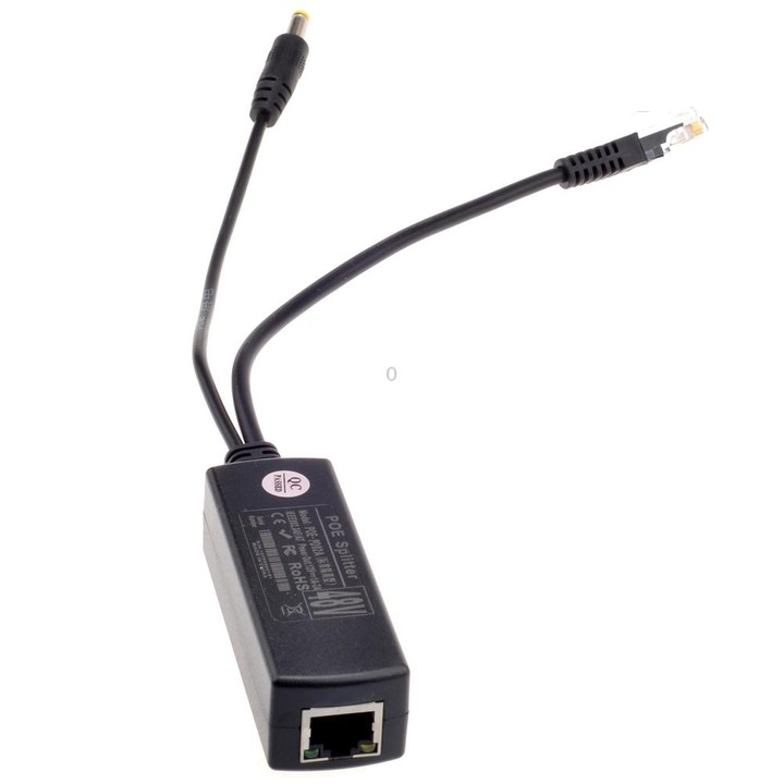 Power Over Ethernet Splitter 48V Input and 12V Output 48V PoE Splitter Adapter, Let 12V DC IP Camera Become POE Camera