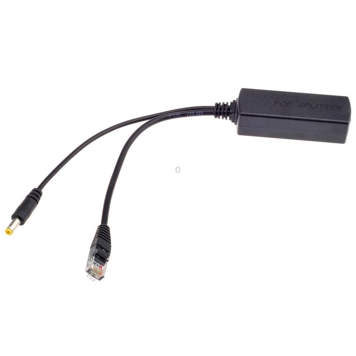 Power Over Ethernet Splitter 48V Input and 12V Output 48V PoE Splitter Adapter, Let 12V DC IP Camera Become POE Camera