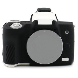 Richwell Silicone Armor Skin Case Body Cover Protector for Canon EOS M50 Body Digital Camera(Black)