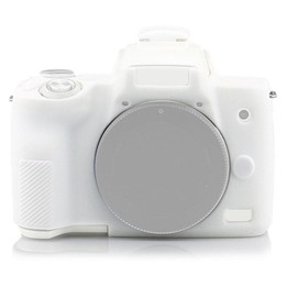 Richwell Silicone Armor Skin Case Body Cover Protector for Canon EOS M50 Body Digital Camera(White)
