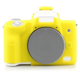 Richwell Silicone Armor Skin Case Body Cover Protector for Canon EOS M50 Body Digital Camera(Yellow)