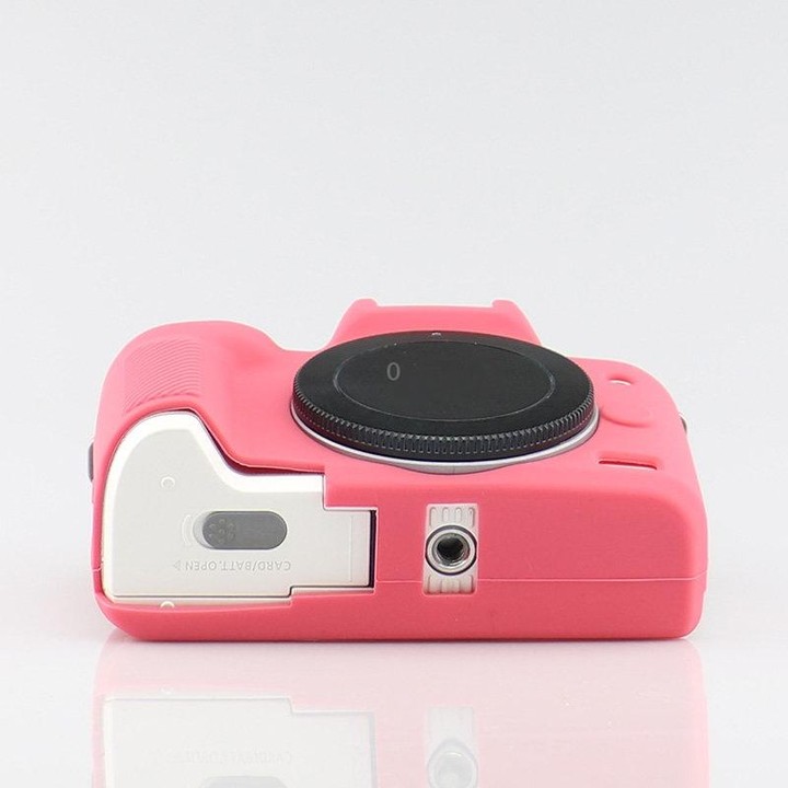 Richwell Silicone Armor Skin Case Body Cover Protector for Canon EOS M50 Body Digital Camera(Red)