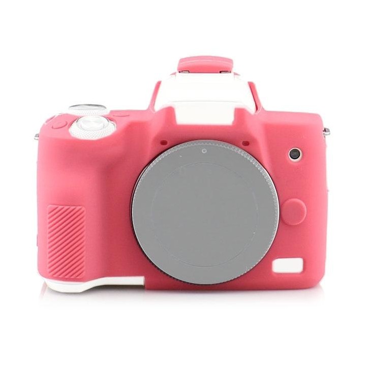 Richwell Silicone Armor Skin Case Body Cover Protector for Canon EOS M50 Body Digital Camera(Pink)