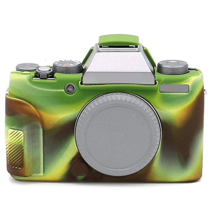 Richwell Soft Silicone TPU Skin Body Rubber Camera Case Bag Full Cover for Fujifilm Fuji X-T100 Digital Camera(Camouflage)