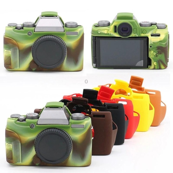 Richwell Soft Silicone TPU Skin Body Rubber Camera Case Bag Full Cover for Fujifilm Fuji X-T100 Digital Camera(Yellow)