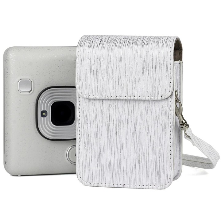 Richwell Brushed Camera Case PU Leather Case for Fujifilm Instax Mini Liplay Instant Camera(Black)