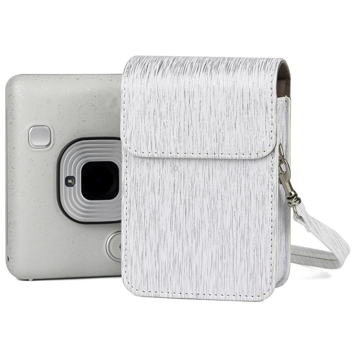 Richwell Brushed Camera Case PU Leather Case for Fujifilm Instax Mini Liplay Instant Camera(Gold)