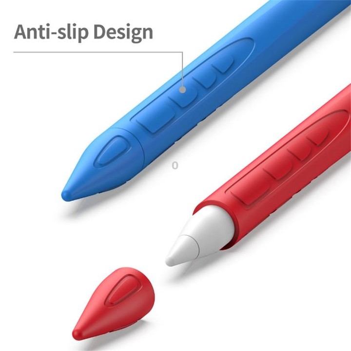 Suitable For Apple Pencil1 Generation StylusTouch Pen Silicone Protective Cover Pen Cap(Red)