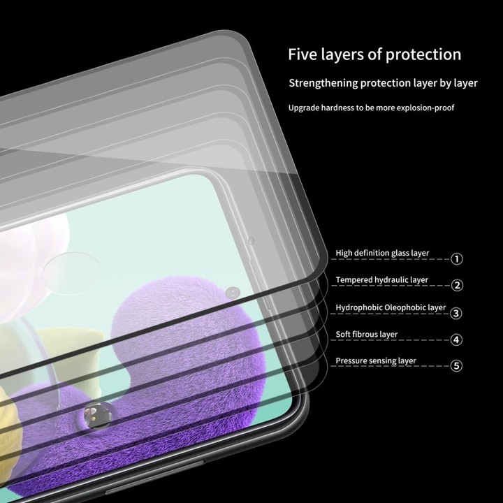 For Galaxy A51 ENKAY Hat-Prince Full Glue 0.26mm 9H 2.5D Tempered Glass Full Coverage Film