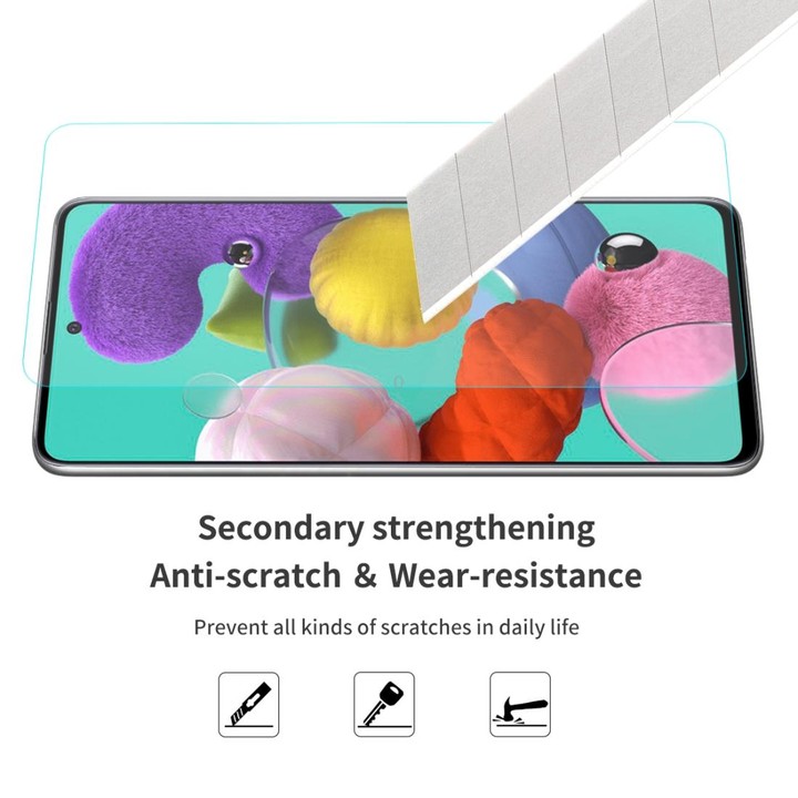 For Galaxy A51 ENKAY Hat-prince 0.26mm 9H 2.5D Curved Edge Tempered Glass Film