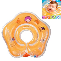 Circle Shaped Inflatable Baby Children Swimming Neck Ring(Orange)
