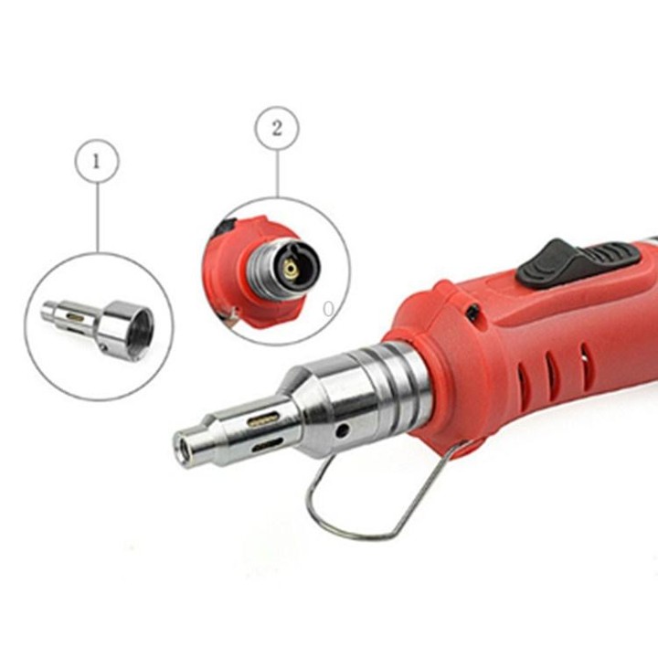 HS-1115K 10-in-1 Multifunctional Gas Soldering Iron Tool Set(Gray Handle)
