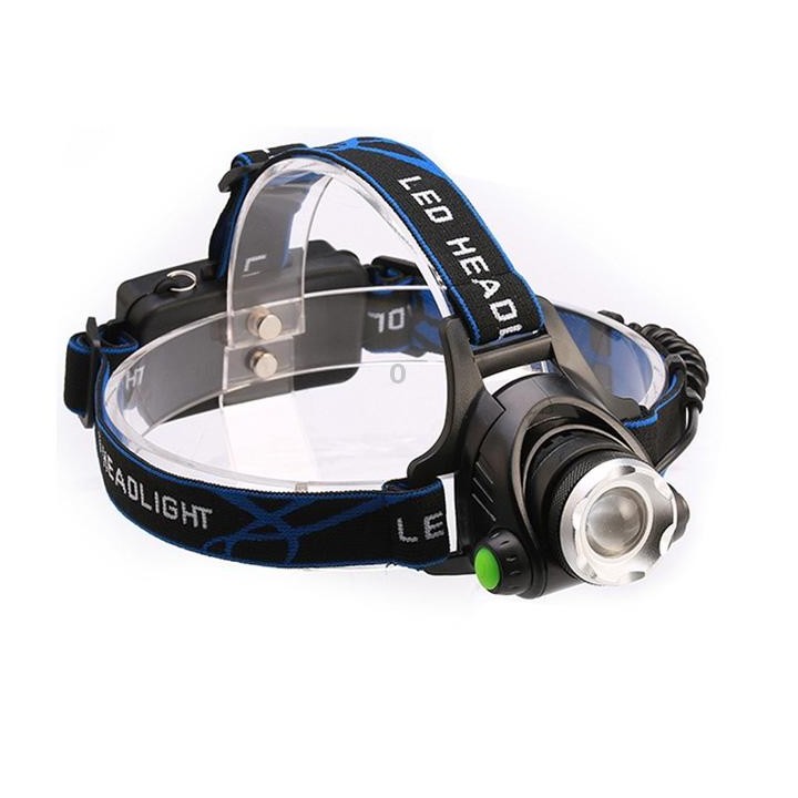 T6 Zoomable Strong Light LED Torch Flashlight Headlamp for Fishing, Camping