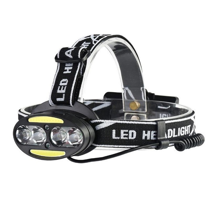 300-400LM 4 x XML-T6 + 2 x COB + 2 x Red LED Head Lamp Flashlight Torch Lantern