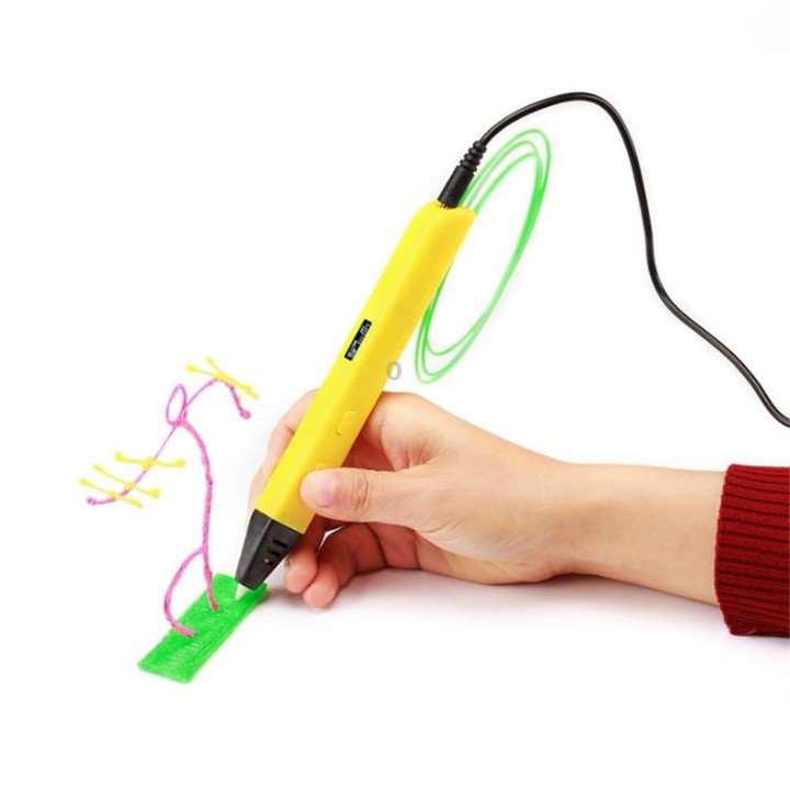 RP800A Childrens Educational Toys 3D Printing Pen, Plug Type:EU Plug(Yellow)