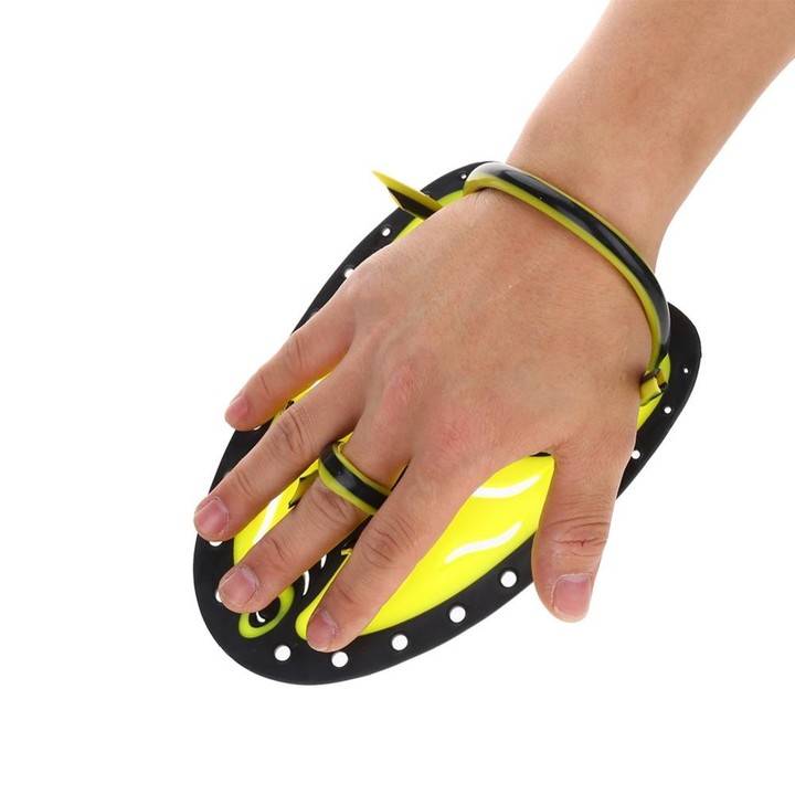 TP200 Two-color Swimming Hand Webbed Swimming Practice Equipment for Beginners, Size:Children S(Yellow)