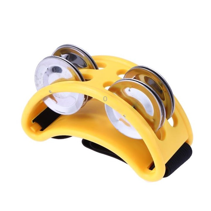Aluminum Percussion Cajon Foot Bell, Size: 10 x 8 x 4cm(Yellow)