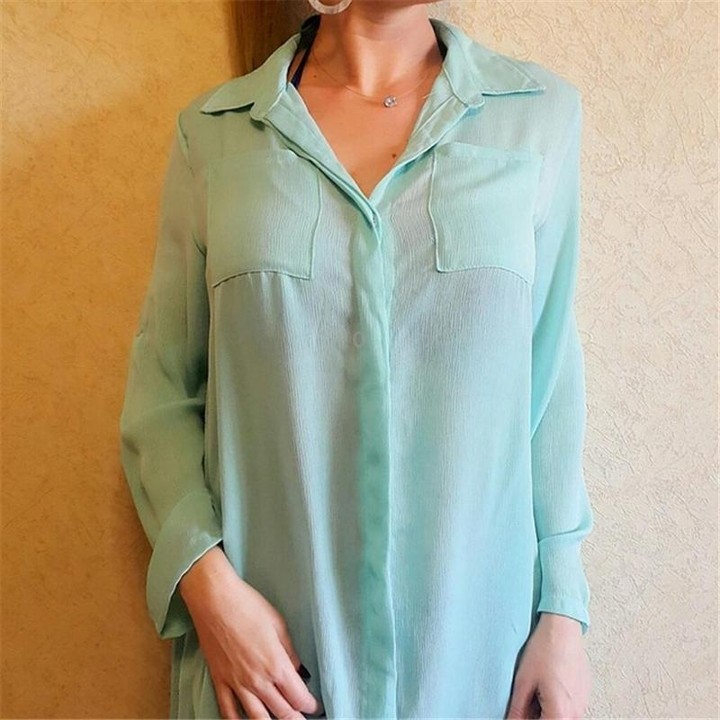 Beach Cover Up Robe Pocket Swimsuit Cover Up Sarong Beach Shirt Tops Bathing Suit Women Beachwear Pareo Tunic, Size:One Size(Bla