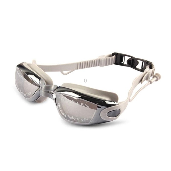 YJ003 Electroplating HD Anti-fog Swimming Glasses Waterproof Diving Equipment for Man and Women(Gray)