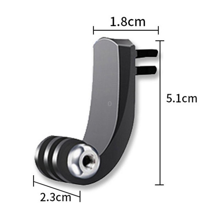 TELESIN Center Vertical Bend Arm Sports Camera Accessories For GoPro HERO11 Black / HERO9 Black / DJI Osmo Action 3