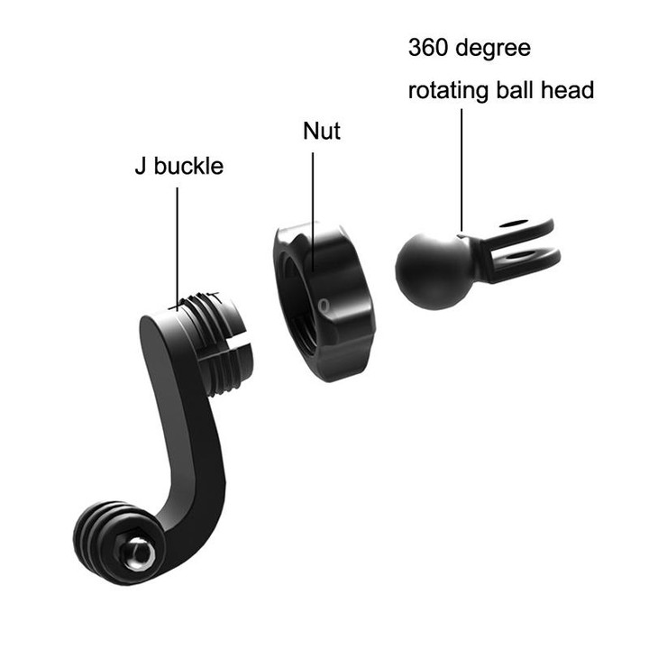 TELESIN Centered Universal Bend Arm Sports Camera Accessories For GoPro HERO11 Black / HERO9 Black / DJI Osmo Action 3