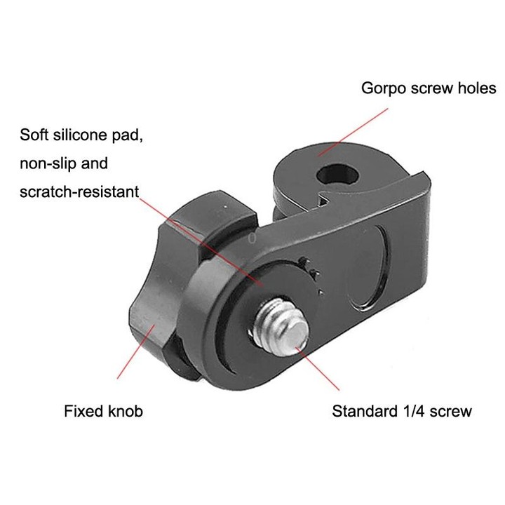 AEE Adapter TELESIN Screw Adapter Adjustment Arm For GoPro Hero12 Black / Hero11/10 /9 /8 /7 /6 /5, Insta360 Ace / Ace Pro, DJI