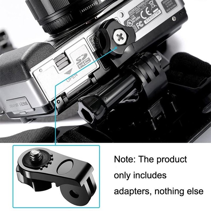 AEE Adapter TELESIN Screw Adapter Adjustment Arm For GoPro Hero12 Black / Hero11/10 /9 /8 /7 /6 /5, Insta360 Ace / Ace Pro, DJI