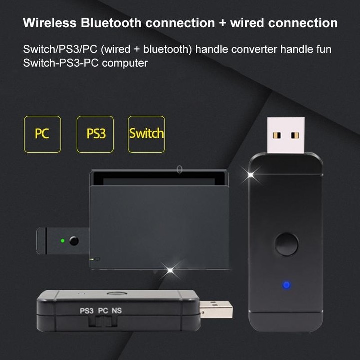JYS-130 Wireless Bluetooth Gamepad Converter Adapter For PS3 / Switch / PC