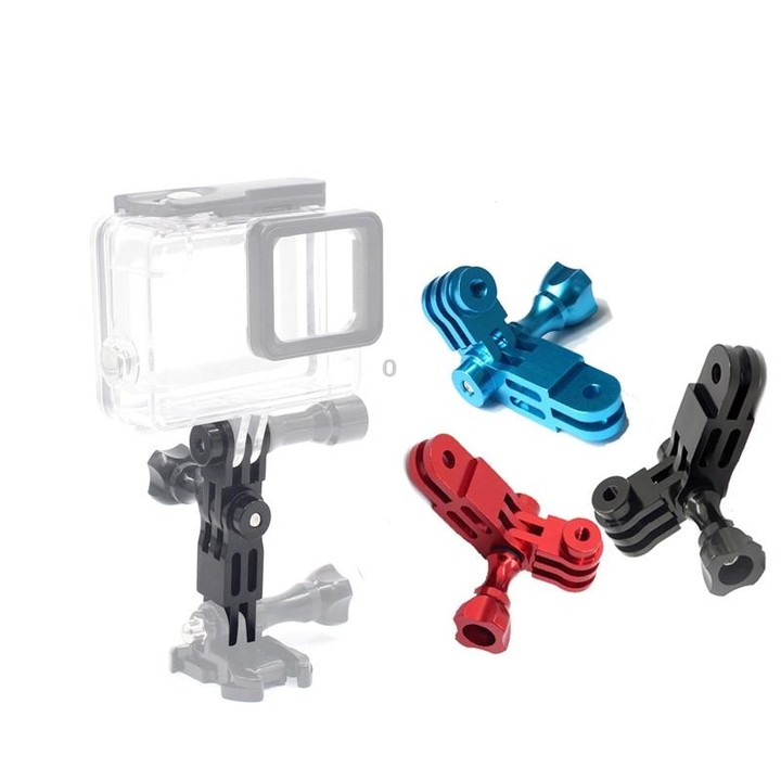 Action Camera Universal Aluminum Alloy Three-way Adjustment Arm 360 Degree Adapter(Red)