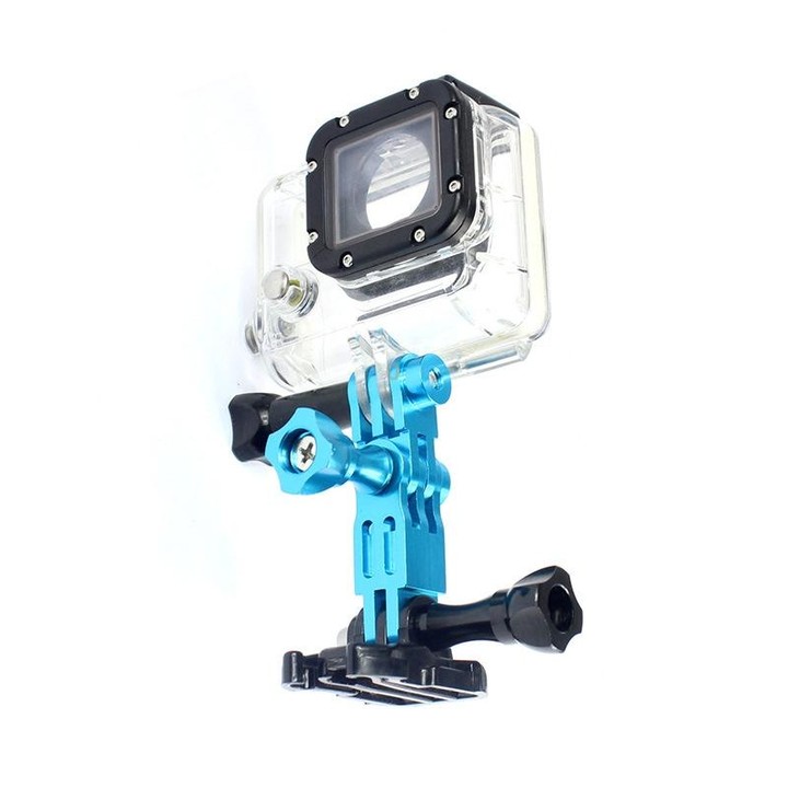 Action Camera Universal Aluminum Alloy Three-way Adjustment Arm 360 Degree Adapter(Red)