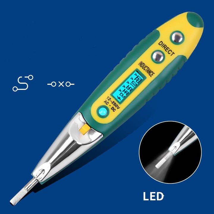 High Precision Electrical Tester Pen Screwdriver 220V AC DC Outlet Circuit Voltage Detector Test Pen with Night Vision, Specific