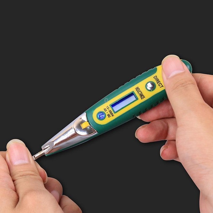 High Precision Electrical Tester Pen Screwdriver 220V AC DC Outlet Circuit Voltage Detector Test Pen with Night Vision, Specific