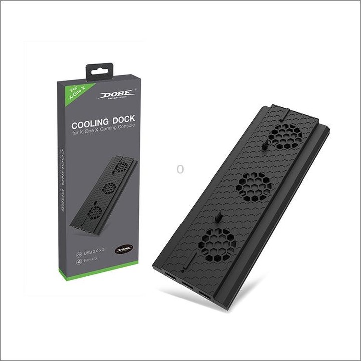 DOBE TYX-1768 Heat Dissipate Vertical Stand Base Cooling Dock Cooling Fan Bracket for XBOX One X Game Console
