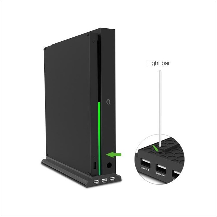 DOBE TYX-1768 Heat Dissipate Vertical Stand Base Cooling Dock Cooling Fan Bracket for XBOX One X Game Console