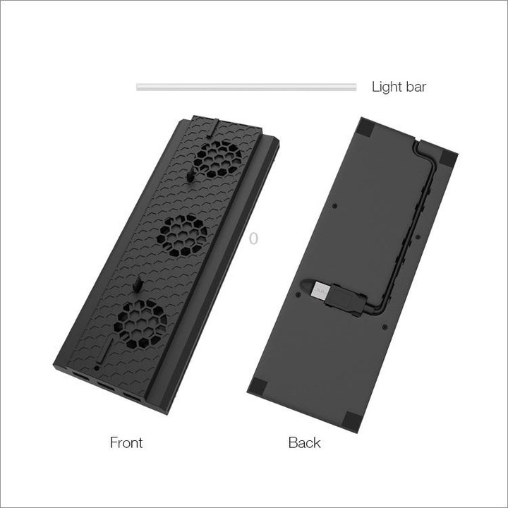 DOBE TYX-1768 Heat Dissipate Vertical Stand Base Cooling Dock Cooling Fan Bracket for XBOX One X Game Console