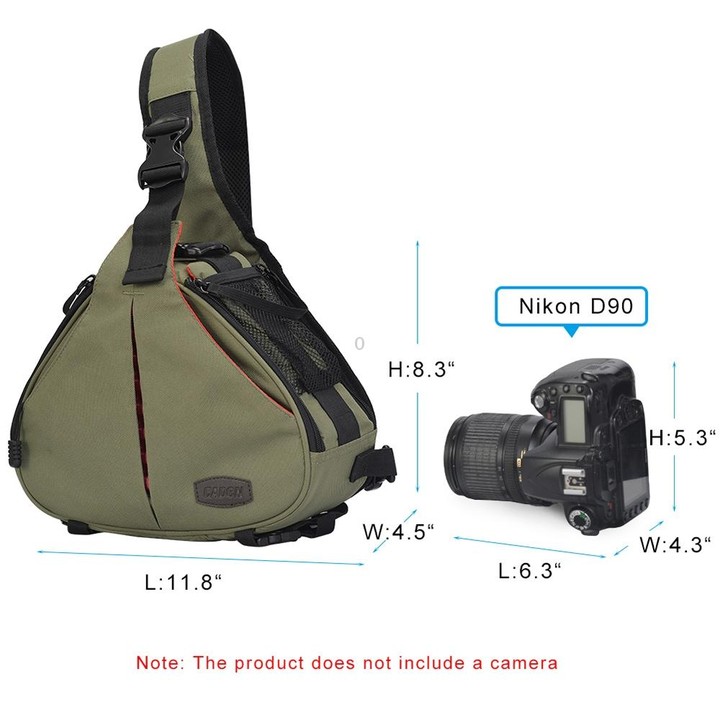 CADeN K1 DSLR Camera Shoulder Waterproof Bag with Rain Cover(Army Green)