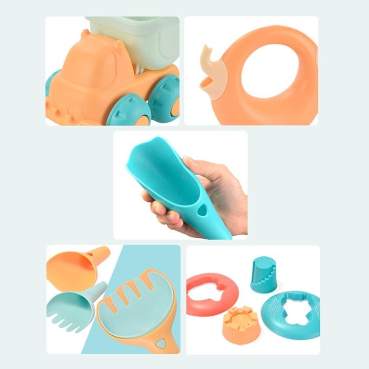 5 in 1 Outdoor Play Water Play Sand Soft Silicone Material Tool Children Play Water Toy Set