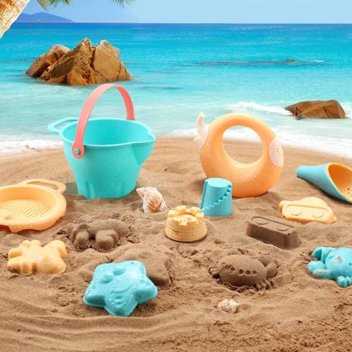 14 in 1 Outdoor Play Water Play Sand Soft Silicone Material Tool Children Play Water Toy Set