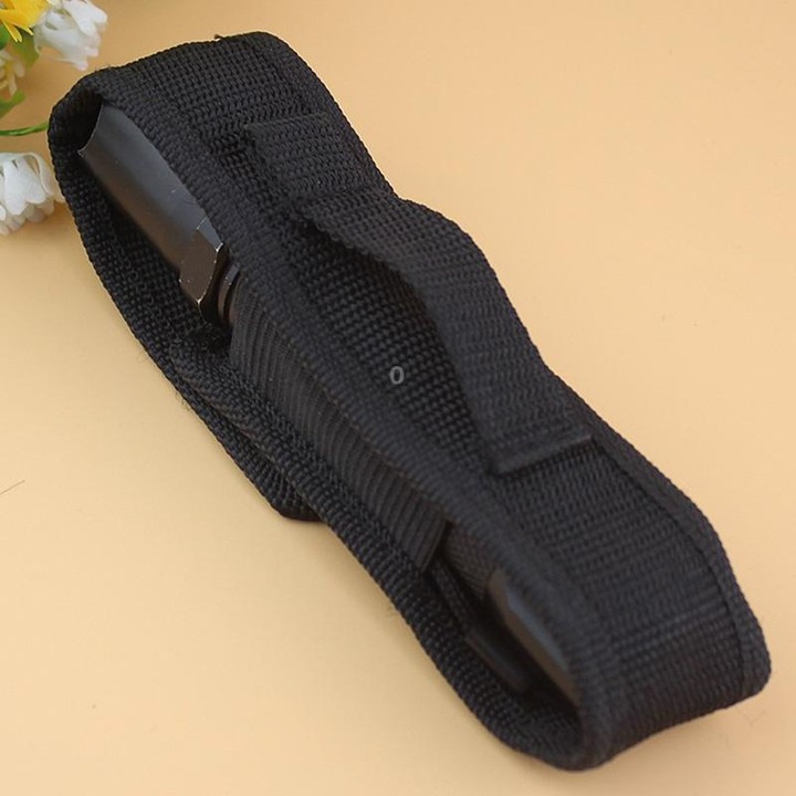 5 PCS Outdoor Glare Flashlight Cloth Set Portable Flashlight Nylon Cloth Cover(Black)
