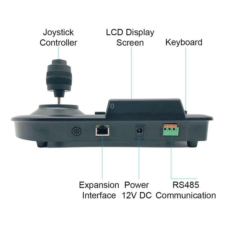 JSK-8003C Monitoring Keyboard PTZ Rocker Ball Camera Keyboard, Specification:4 Axis(EU Plug)